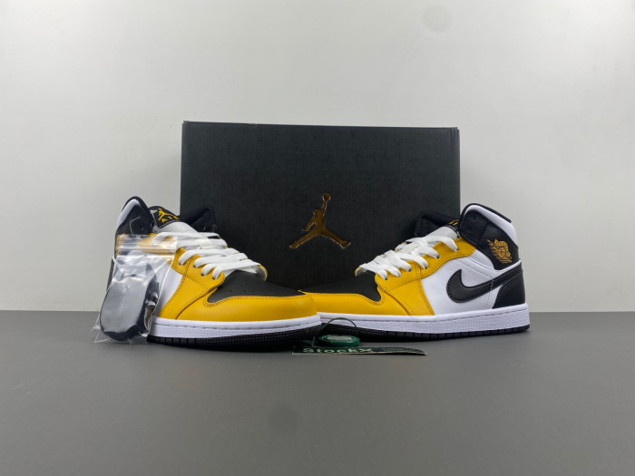 air jordan 1 mid "yellow ochre/black" dq8426-701