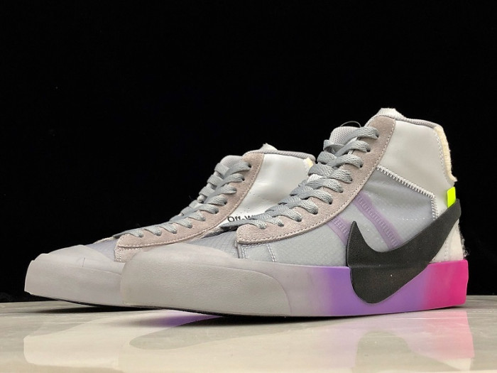 nike blazer mid ow wolf grey serena "queen" aa3832-002