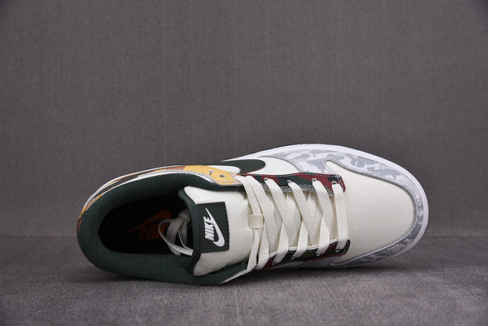 nike dunk low se sail multi-camo dh0957-100