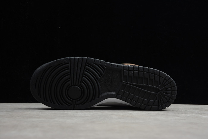 nike sb dunk low white black trail end brown - 304292-102