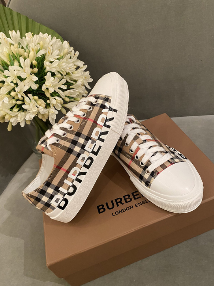 B**rry vintage check cotton sneakers