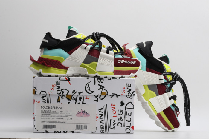 mixed-material space sneakers