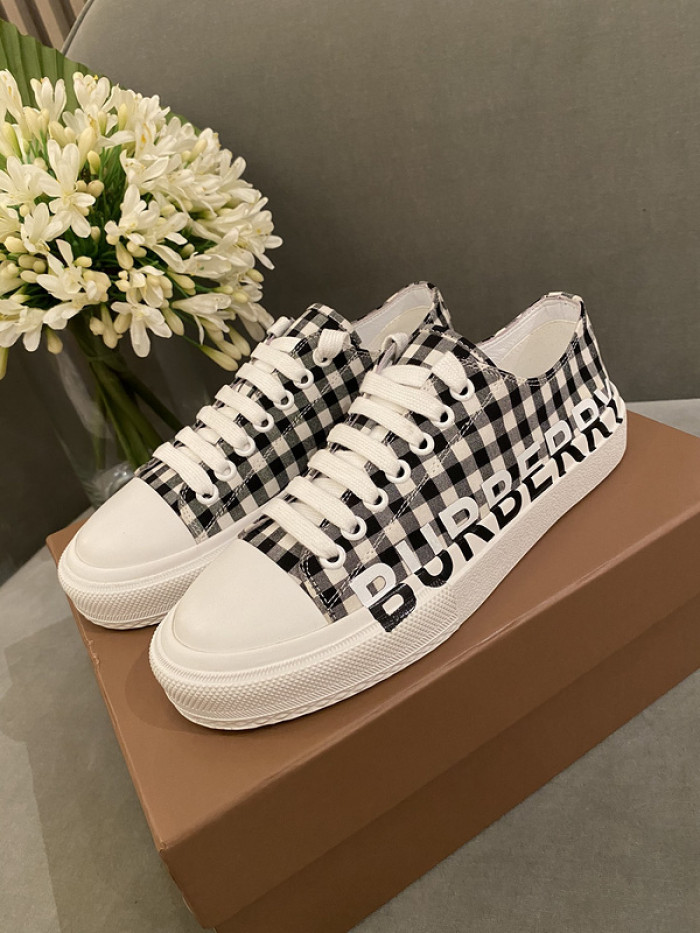 Bur*berry Vintage Check Cotton Sneakers