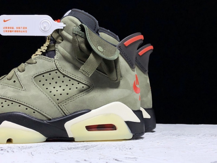 travis scott air jordan 6 medium olive cn1084-200