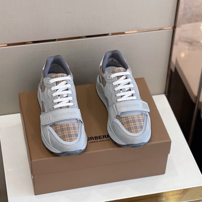 Bur*berry Vintage Check, Leather and Mesh Sneakers