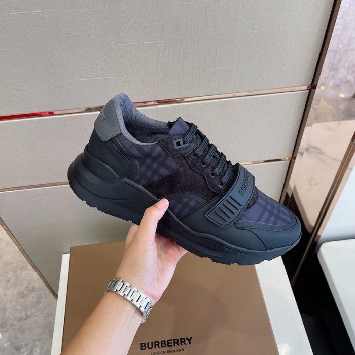 Bur*berry Vintage Check, Leather and Mesh Sneakers