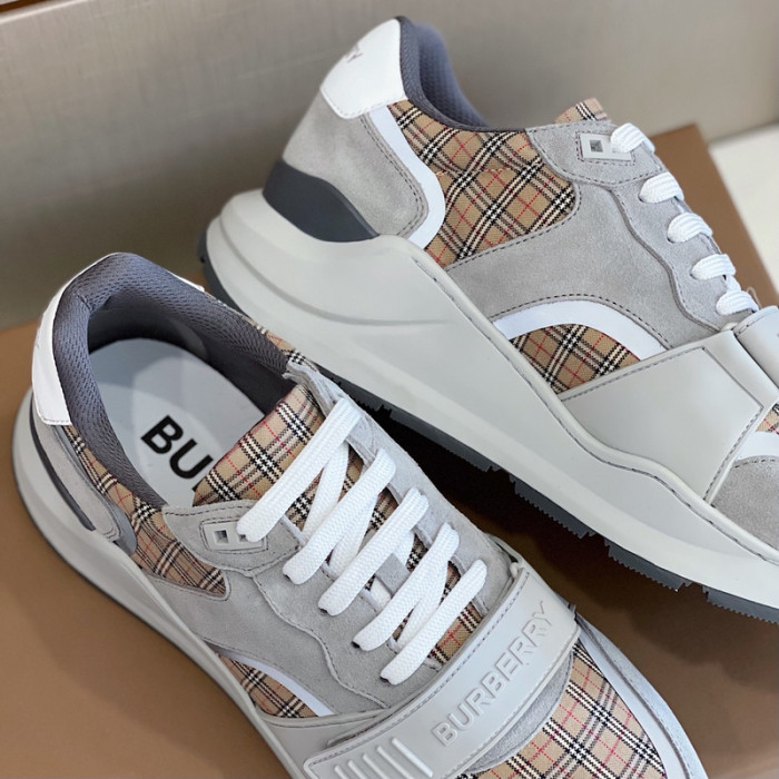 Bur*berry Vintage Check, Leather and Mesh Sneakers