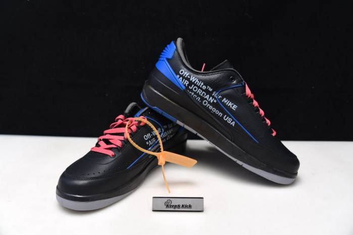 off white air jordan 2 black blue dj4375-004