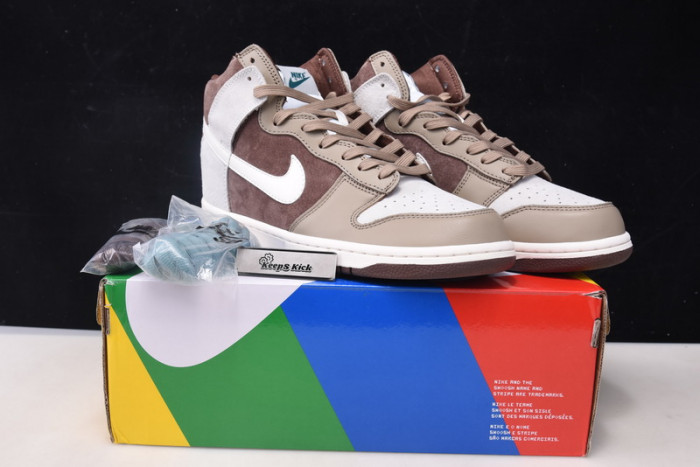 nike dunk high light chocolate dh5348-100