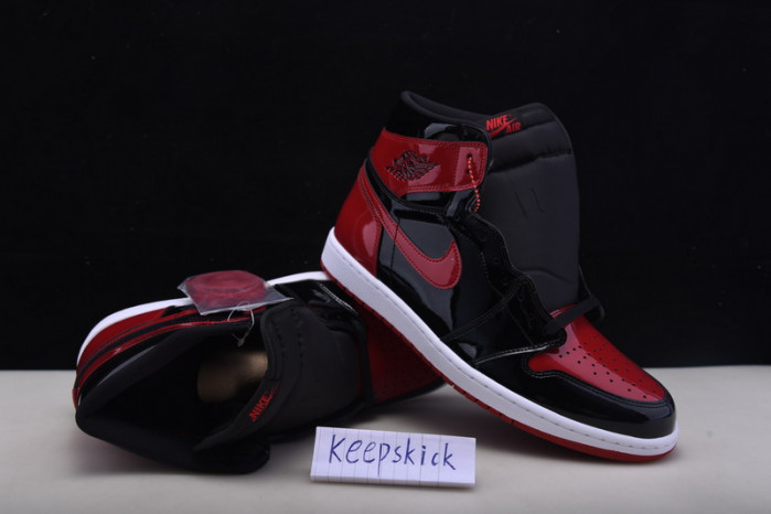 air jordan 1 bred patent leather 555088-063